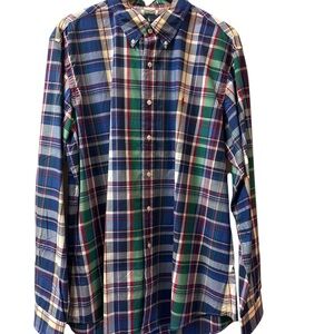 Ralph Lauren Men's XL Multicolor Plaid Oxford Shirt